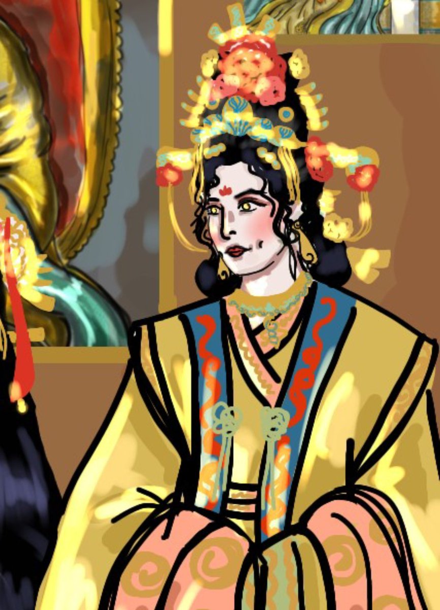 Three empresses 💗.
(Drew this for my fic)

Yess there's #Qinyao
And Aqing is shipped with Rusong ❤️~ if you don't know..

There's A-qing, Qin Su and Meng shi.