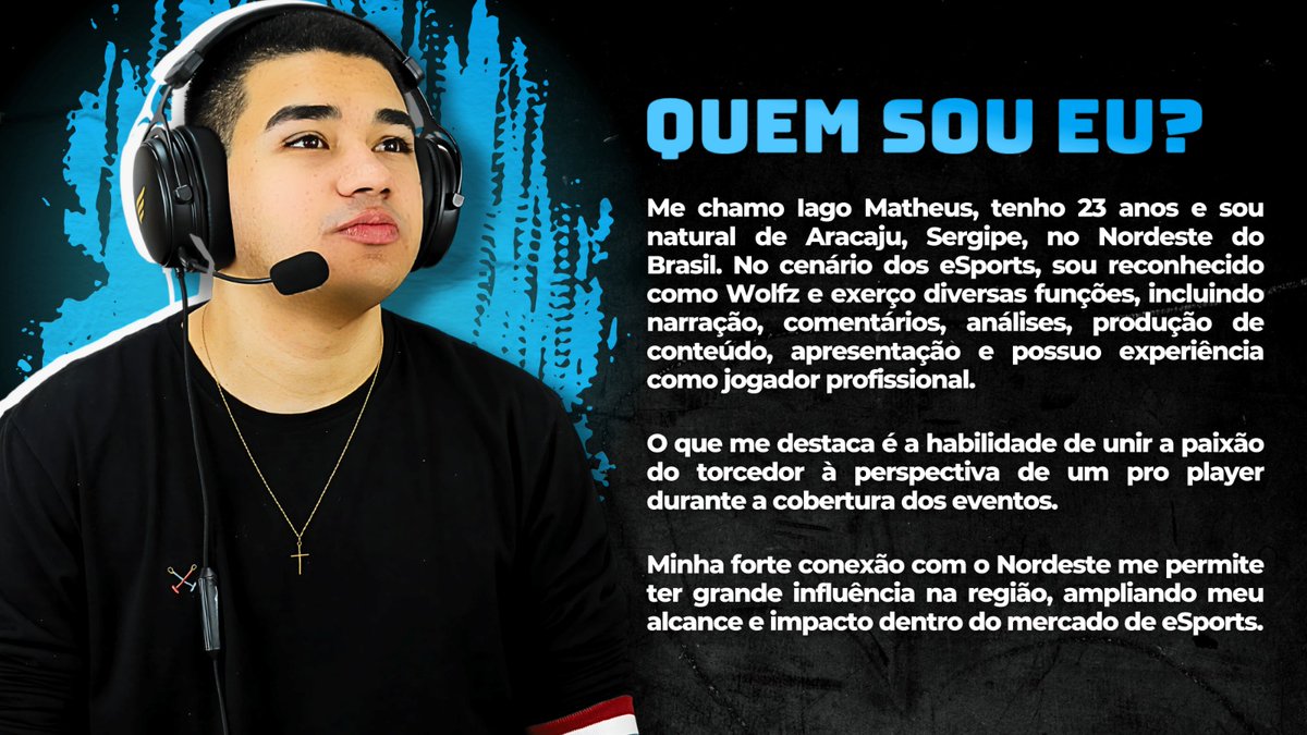 uWolfz's tweet image. Olá, sou o Wolfz! Caster e produtor de conteúdo, disponível para novos projetos!

Com mais de 250 torneios e 15 modalidades no currículo, trago ampla experiência para o seu evento ou marca!

Confira meu Mídia Kit e vamos trabalhar juntos: bit.ly/40khiNz