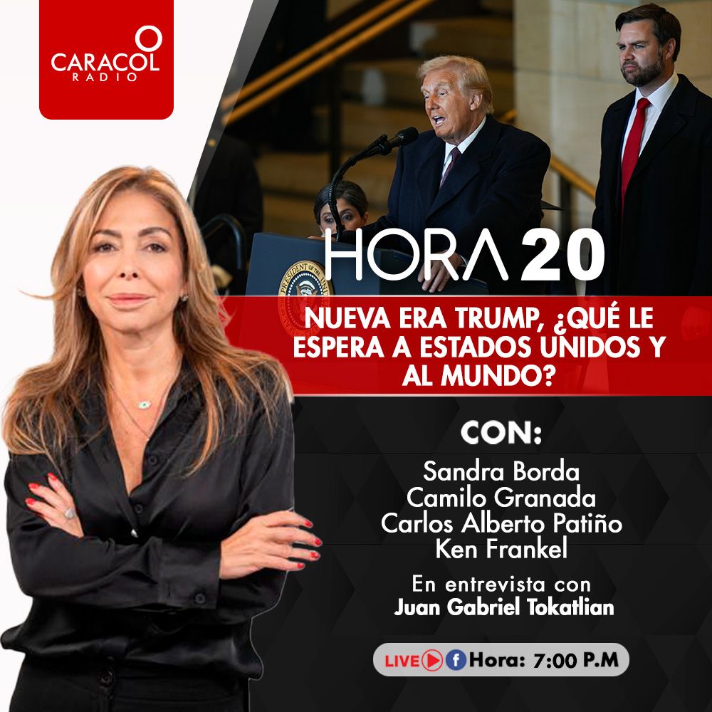 Hora20's tweet photo. #Hora20 | Escucha esta noche:

Nueva era Trump, ¿qué le espera a Estados Unidos y al mundo?

Con: @sandraborda, @CamiloGranada, @knfrankel y @capatinov

Entrevista con: Juan Gabriel Tokatlian

Dirige y conduce @DianaCalderonF

Síguenos en https://t.co/imwv7CVAOl desde las 7:00 pm https://t.co/f6BtUJZMjd
