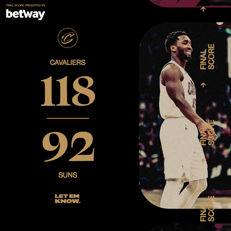 cavs's tweet photo. Felt good to be home. 🙂

HIGHLIGHTS &amp; STATS 📊: https://t.co/Pc6BpwpBi0

@betwayusa | #LetEmKnow