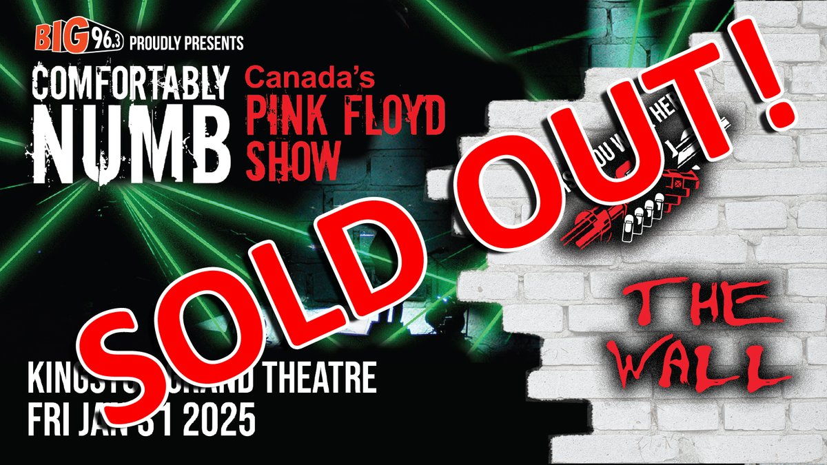 Thank You Kingston for another SOLD OUT show! We'll see you soon. Comfortably Numb - Canada's Pink Floyd Show an exclusive presentation of <a href="/963bigfm/">96.3 BIG FM</a> <a href="/Kingston_Grand/">Kingston_Grand</a>