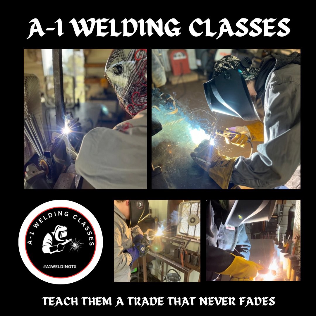 a1weldingtx's tweet photo. Does your Teen have a dream of wanting to learn Welding? We can help make their dream come true!!

All our classes are semi private, hands on training, and ongoing weekly throughout the year! Contact us for more information about our classes 
a1weldingtx@gmail.com

#a1weldingtx https://t.co/MntAzHV2TK