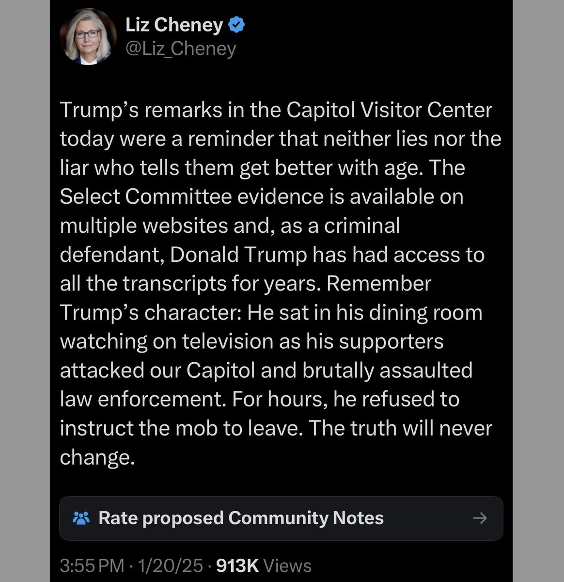 Attention all weak-kneed Republicans (and Democrats who may have fallen silent):

This is how it's done. This is the way.

You hear the lie and you push back on the lie. Set the tone on Day 1.

You don't cower in fear from the bully - you punch the bully in the face.