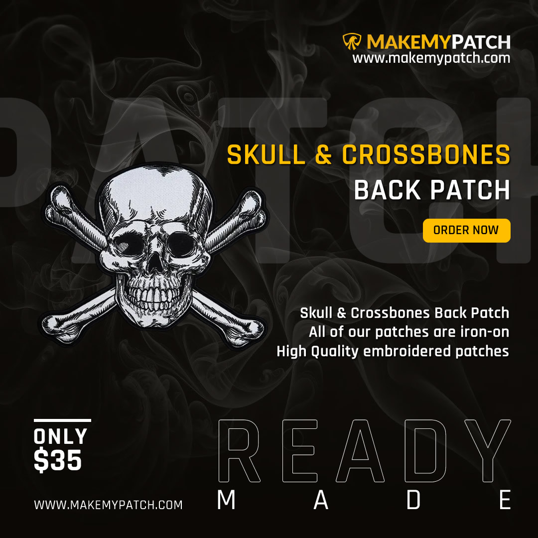 makemypatchnow's tweet image. The Skull &amp;amp; Crossbones Back Patch, available in striking white or bold bronze, makes a powerful statement for your jacket or vest. Perfect for showcasing your edgy style!

Order now:

makemypatch.com/product/skull-…

#SkullAndCrossbones #BackPatch #IronOnPatch #BikerStyle #PunkAesthetic