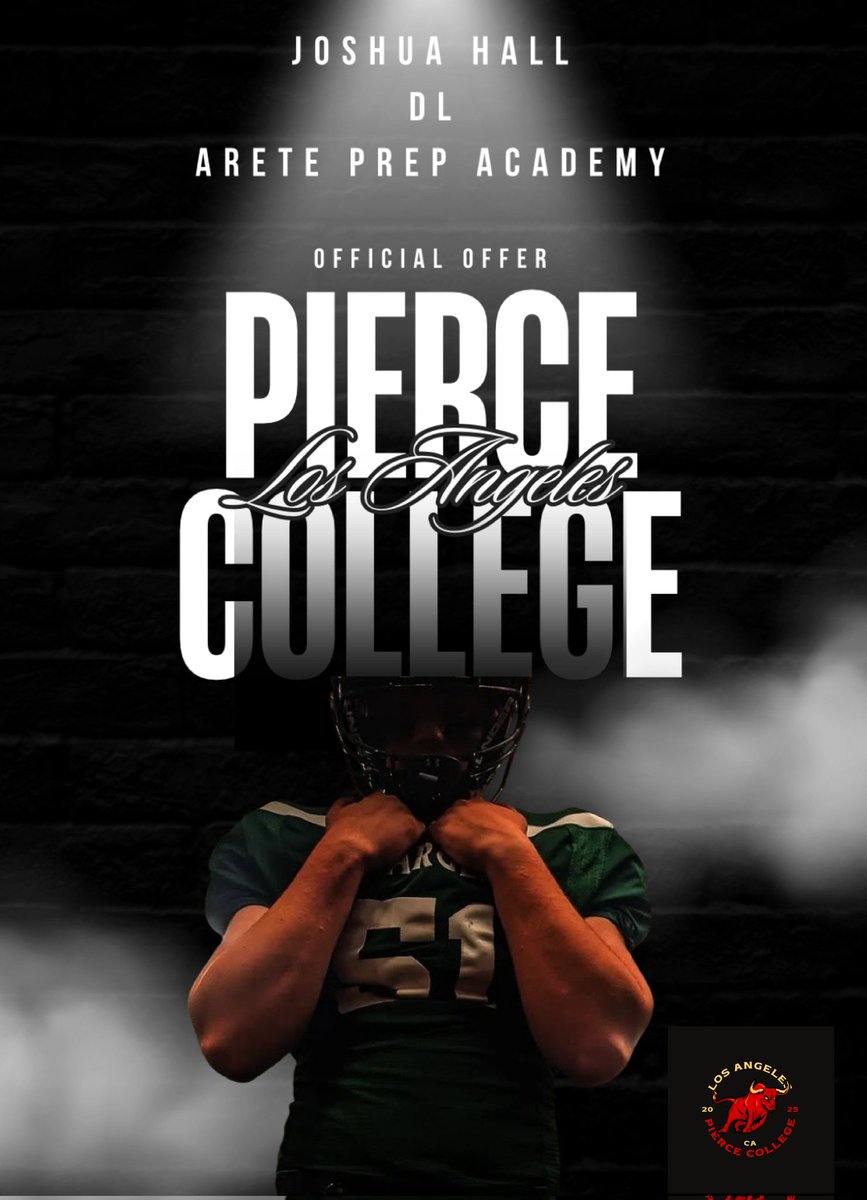 Josh Hall (@joshhall13328) on Twitter photo After a wonderful conversation with Coach Esteem I am blessed to receive an offer from pierce college.
<a href="/coach_esteen/">Coach_Esteen</a> <a href="/MMcoach12/">Mike Marino</a> <a href="/AreteChargers/">Arete Chargers</a> <a href="/LAPierceFB/">Los Angeles Pierce College Football</a> <a href="/SOAZFootball/">Southern Arizona Football</a> After a wonderful conversation with Coach Esteem I am blessed to receive an offer from pierce college.
<a href="/coach_esteen/">Coach_Esteen</a> <a href="/MMcoach12/">Mike Marino</a> <a href="/AreteChargers/">Arete Chargers</a> <a href="/LAPierceFB/">Los Angeles Pierce College Football</a> <a href="/SOAZFootball/">Southern Arizona Football</a>