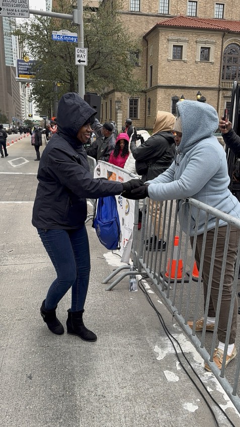 HarrisCountyAO's tweet photo. This morning, the Harris County Attorney's Office proudly joined the 47th annual Martin Luther King Jr. parade, hosted by the Black Heritage Society in downtown Houston. ✨ Celebrating the legacy of Dr. King and his lasting impact on justice and equality. #MLKParade #HarrisCounty https://t.co/8iEGMcChi4