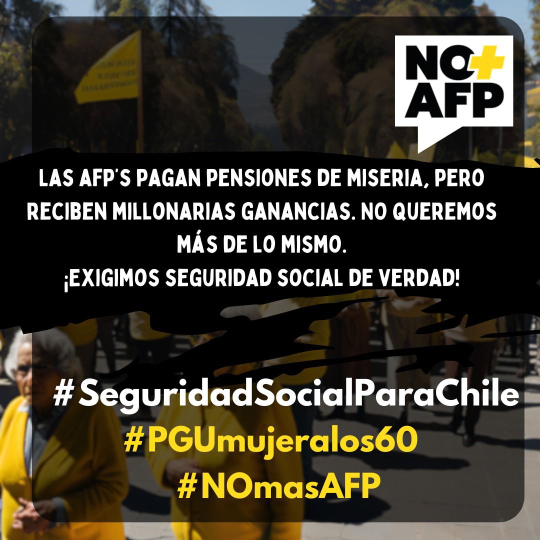 Según el Ex Pdte de la Confederación de la Producción y el Comercio, Juan Sutil, la reforma “valida  y perfecciona el sistema de AFP”. Si el acuerdo favorece al gran empresariado, claramente no favorece a los trabajadores

#NiUnPesoMasALasAFP
 #PGUmujerAlos60
 #NOmasAFP