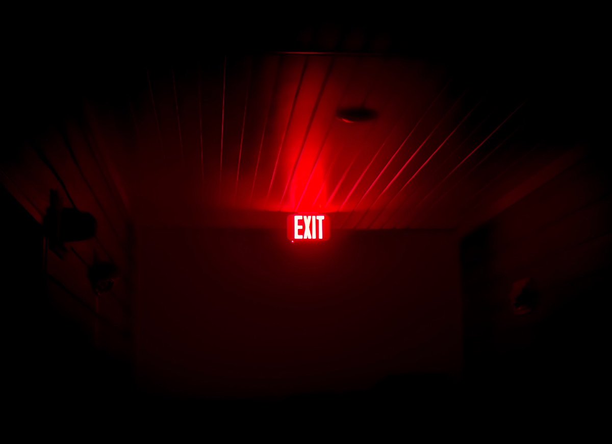 AliGail's tweet photo. Lights out in the stairwell again https://t.co/rKH543x9iP
