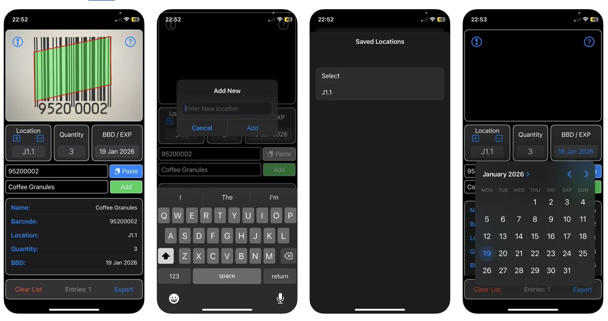 iOS_Dev_Liam's tweet image. Released an update to my iOS app: LogiScan

in this version V1.50 update I have done the following:

Redesigned the UI
Native Support for both iPhone and iPad

App Store Link:
apps.apple.com/app/logiscan/i…