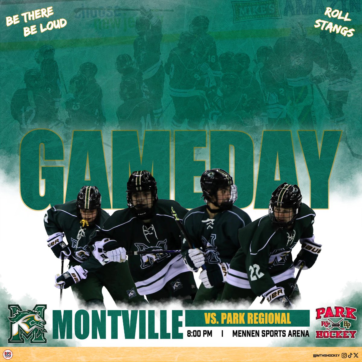 IT’S GAME DAY‼️

Be there to support the Mustangs tonight @ 8:00 PM against Park Regional at Mennen Sports Arena‼️🏒🐎🥅

#rollstangs