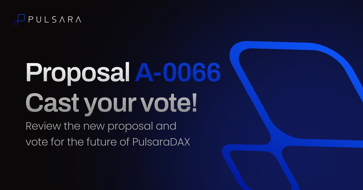 pulsara_io's tweet photo. There is a new proposal on the #PulsaraDAX Review it and cast your vote!
🔗https://t.co/njyLwJC53y
#DAXProposal #SARA https://t.co/GWpCd97ReK