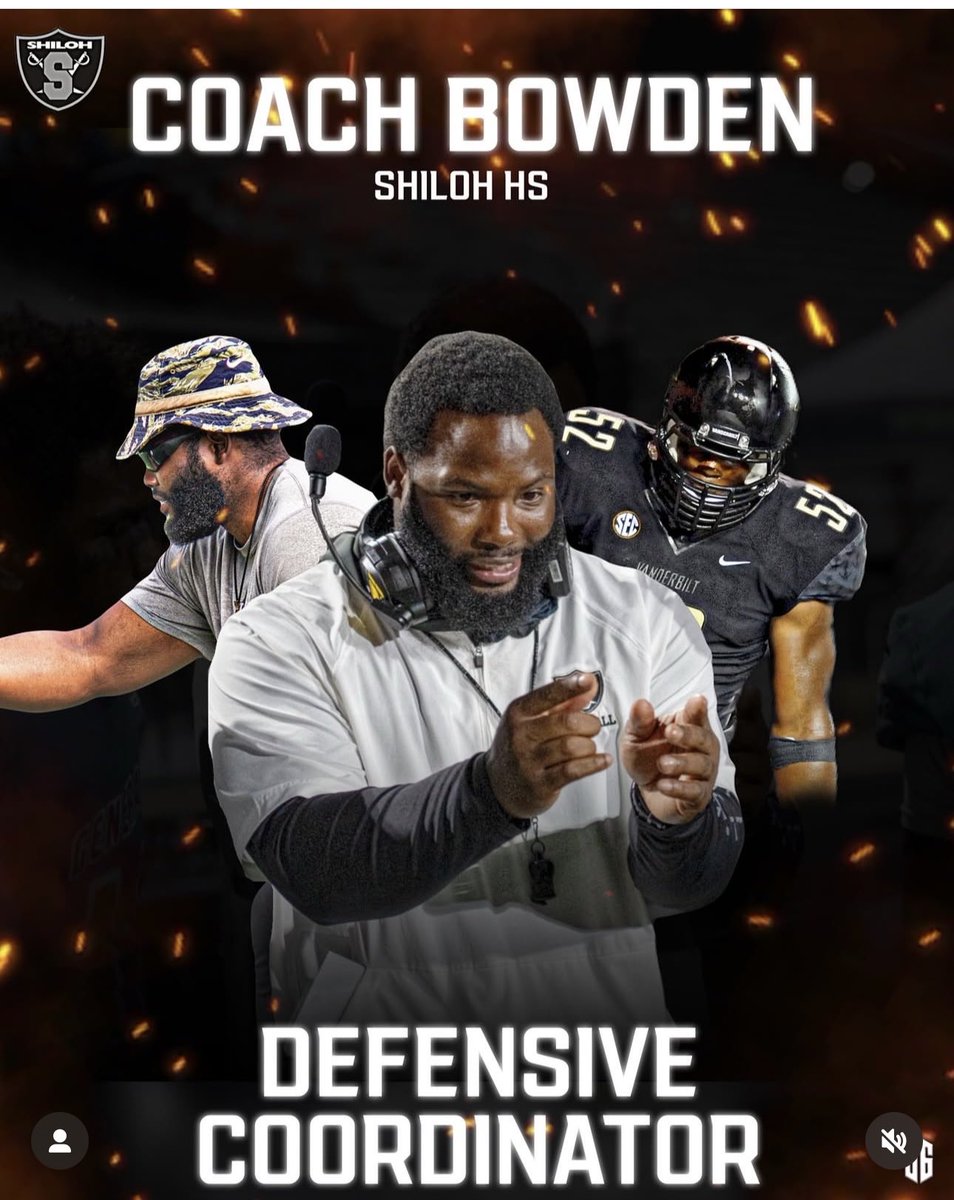 Coach-Tino Ierulli (@coachierulli) on Twitter photo <a href="/FootballShiloh/">Shiloh Football</a> would like to announce the promotion of <a href="/Coach_NBowden/">Coach Nigel Bowden</a> as our Defensive Coordinator. Former All-SEC Linebacker <a href="/VandyFootball/">Vanderbilt Football</a> will be leading our Defense. <a href="/ShilohAthletics/">ShilohAthletics</a> <a href="/ShilohGenerals/">Shiloh Generals</a> <a href="/FootballShiloh/">Shiloh Football</a> would like to announce the promotion of <a href="/Coach_NBowden/">Coach Nigel Bowden</a> as our Defensive Coordinator. Former All-SEC Linebacker <a href="/VandyFootball/">Vanderbilt Football</a> will be leading our Defense. <a href="/ShilohAthletics/">ShilohAthletics</a> <a href="/ShilohGenerals/">Shiloh Generals</a>