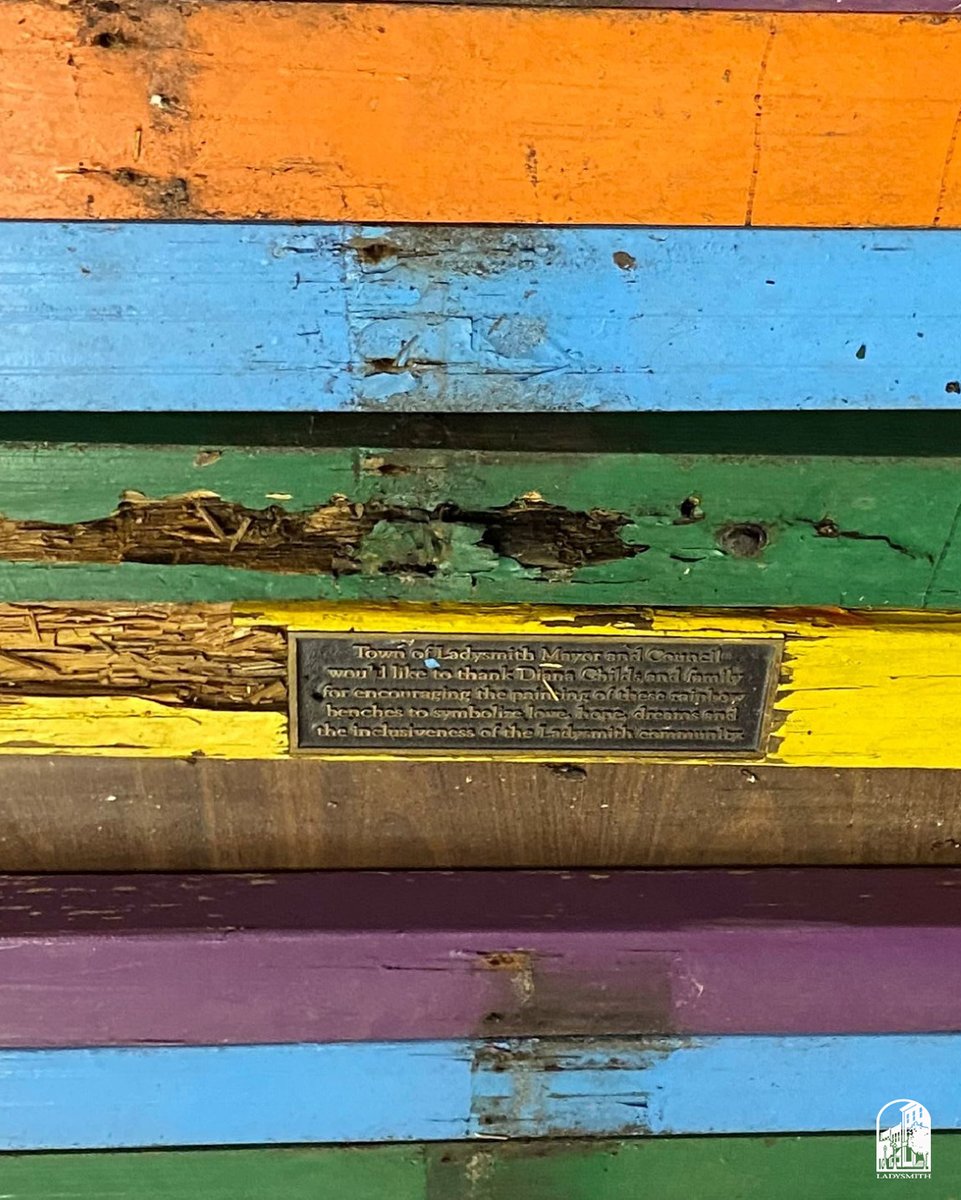 Have you noticed the Memorial Rainbow Bench is missing from its spot at 1st Avenue and Gatacre Street?

Town staff are refurbishing the bench with new wood and a fresh coat of paint. 🔨

Once restored, it will be reinstalled in its original location in front of PharmaSave. 🙌