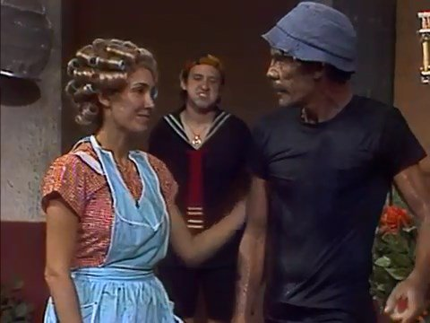"O senhor disse que as pessoas boas devem amar seus inimigos. Meus parabéns, Seu Madruga. Oxalá todo mundo dissesse coisas assim às crianças".