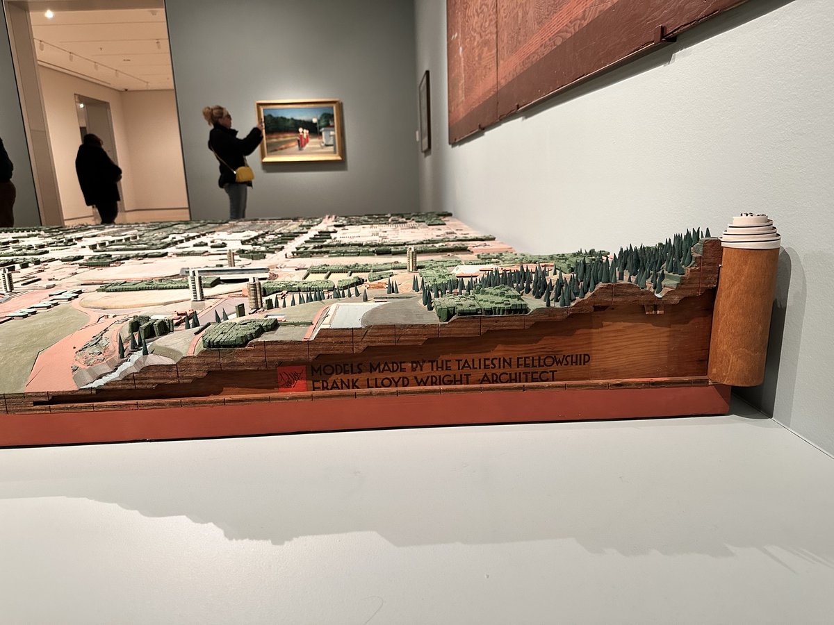 architext14's tweet photo. Broadacre city. Wright model. https://t.co/Kef2bTDP11