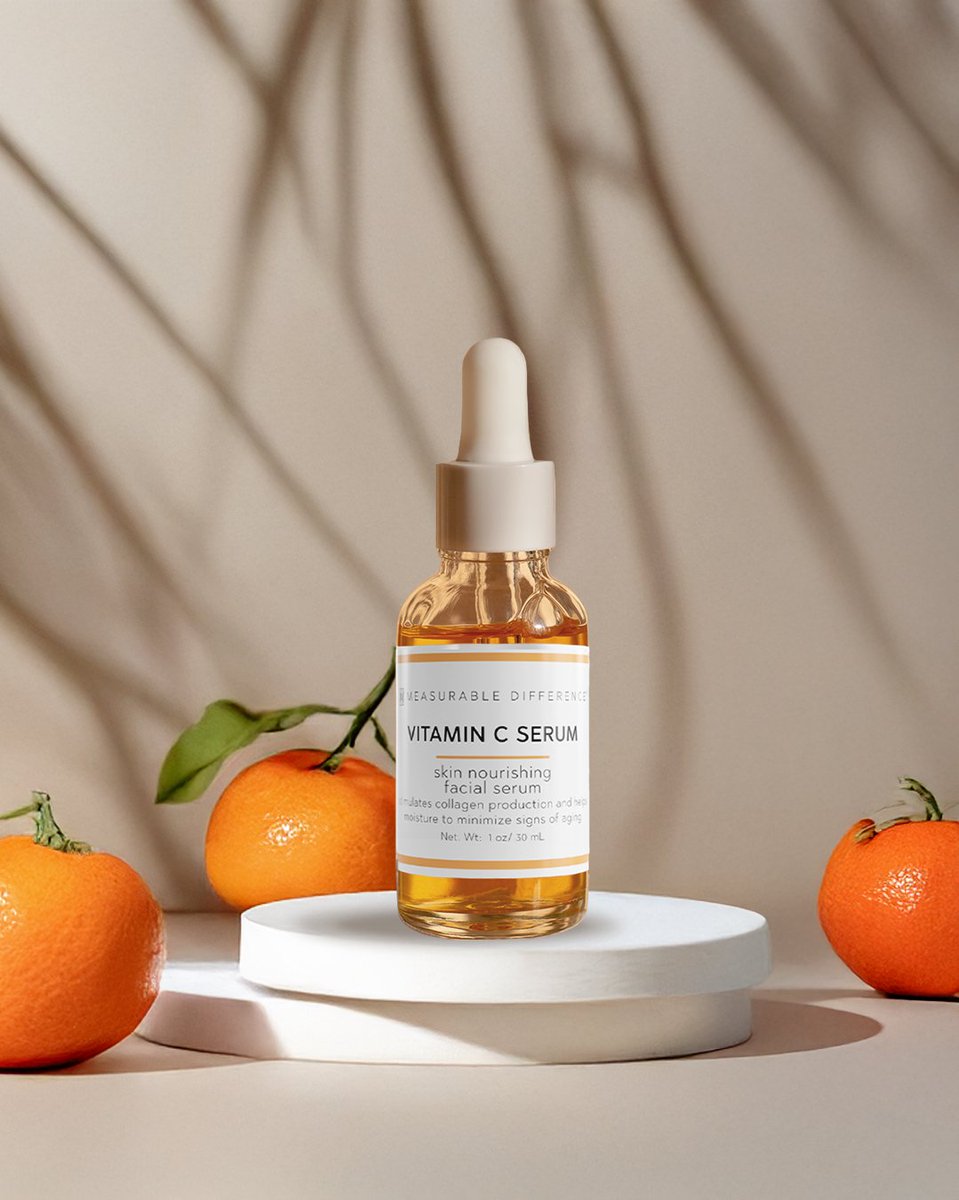 Bright, firm, and radiant skin starts with Vitamin C! This powerhouse ingredient helps fade dark spots, boost collagen, and protect against daily damage. Ready to C" the glow? 🍊✨ #VitaminCGlow #SkincareEssential #GlowUp #RadiantSkin