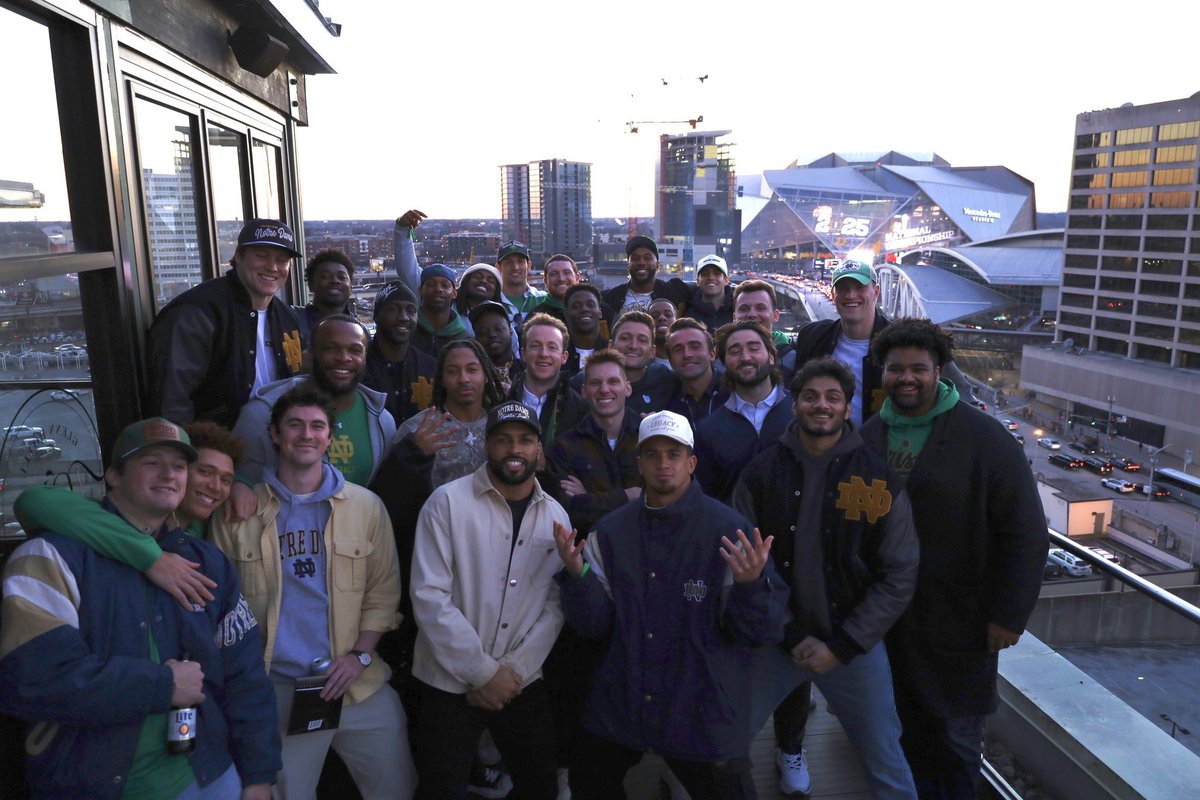 Notre Dame’s former players are out in full force in Atlanta for Monday’s National Championship game.