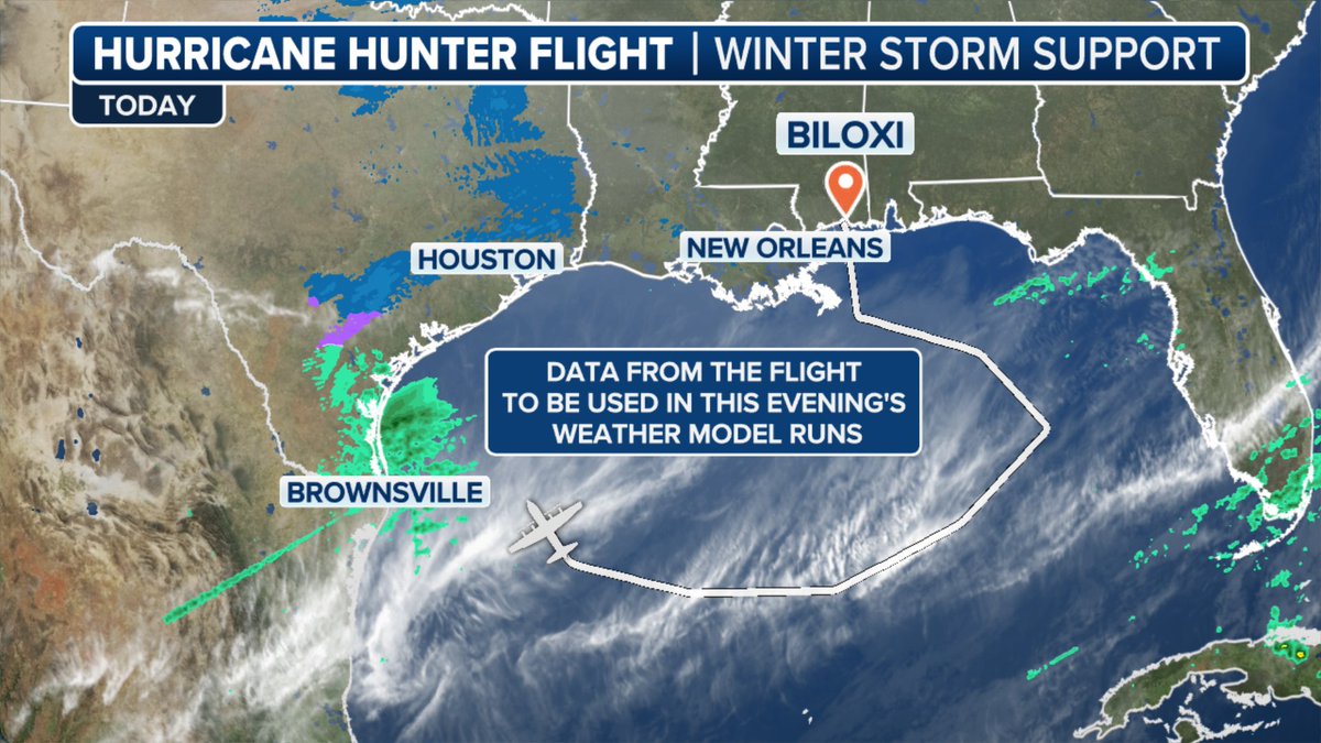 It's all hands on deck for the historic snowstorm set to bring the Deep South their biggest snow in a generation

The Hurricane Hunters (<a href="/53rdWRS/">Hurricane Hunters</a>) are even flying out in the Gulf collecting data to feed into this evening's model runs to try and lock down the forecast even more