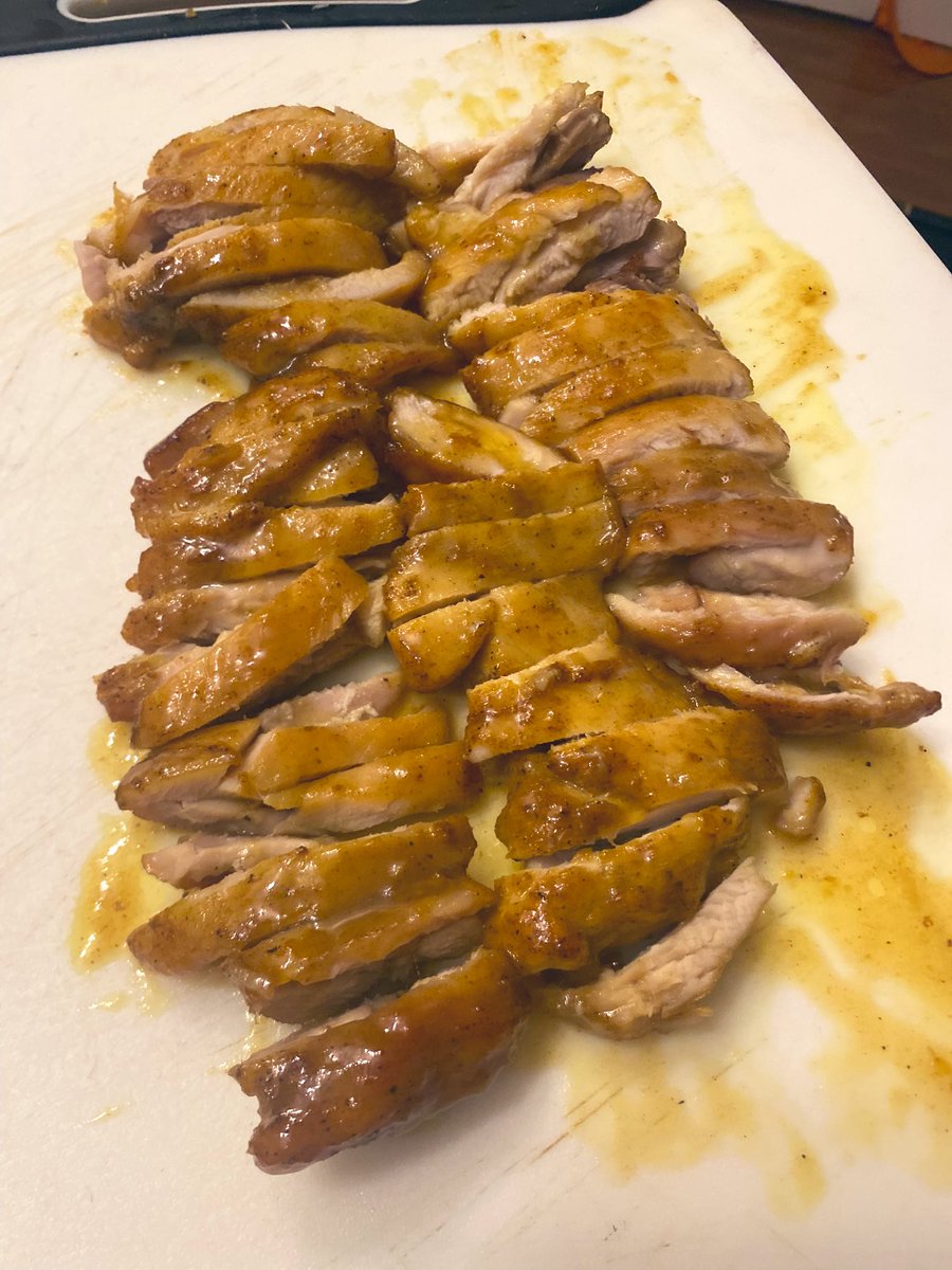 Dice_Says's tweet photo. One of my all time favorite recipes. Easy peasy - Honey &amp; Curry baked chicken thighs. Usually I do this with white rice but it’s cold AF outside and my kid wanted potato’s. #FuckOhioState https://t.co/q6wOizhMFe