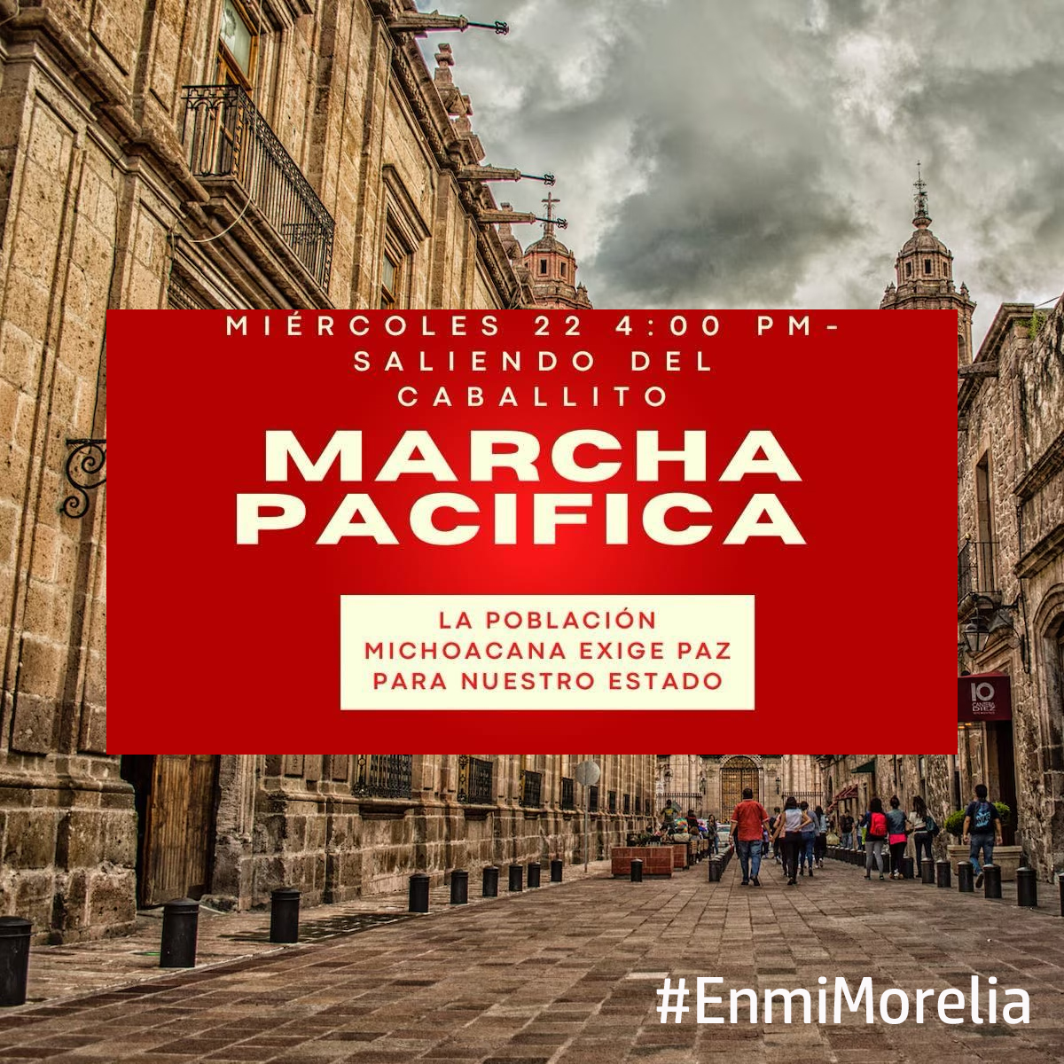 enmimorelia's tweet photo. Michoacanos están convocando a una #MarchaPacifica, para demandar la paz que el estado merece.
La cita es el próximo miércoles, a las 4 de la tarde, saliendo del Caballito. https://t.co/aUNrvqGDCH