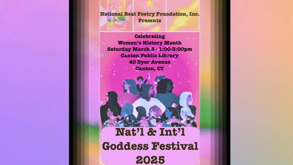 Come celebrate Women’s History Month by sharing your positive Poems, Prose, Short Stories, about women in your life, their accomplishments, strengths and how they have influenced you. Each person gets 3 mins to recite. Sign up when you arrive. Refreshments. 3/8/2025 - 1-3pm