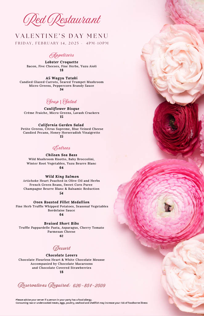 Romance is in the air!  Check out our Valentines Day Menu!  Guaranteed that it will excite the tastebuds!
#vday #ValentinesDay #Romance #SweetHeart #valentinesdaygift #dinnerdate