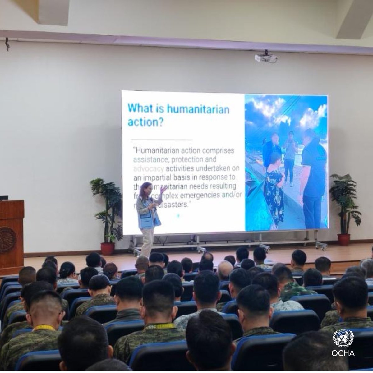 On 20 Jan OCHA served as a resource person on international humanitarian coordination tools, mechanisms and the UN CMCoord to the AFP CGSC Course Class 75 for 192 student officers as part of Joint Interagency, Intergovernmental and Multinational Engagement (JIME) module.