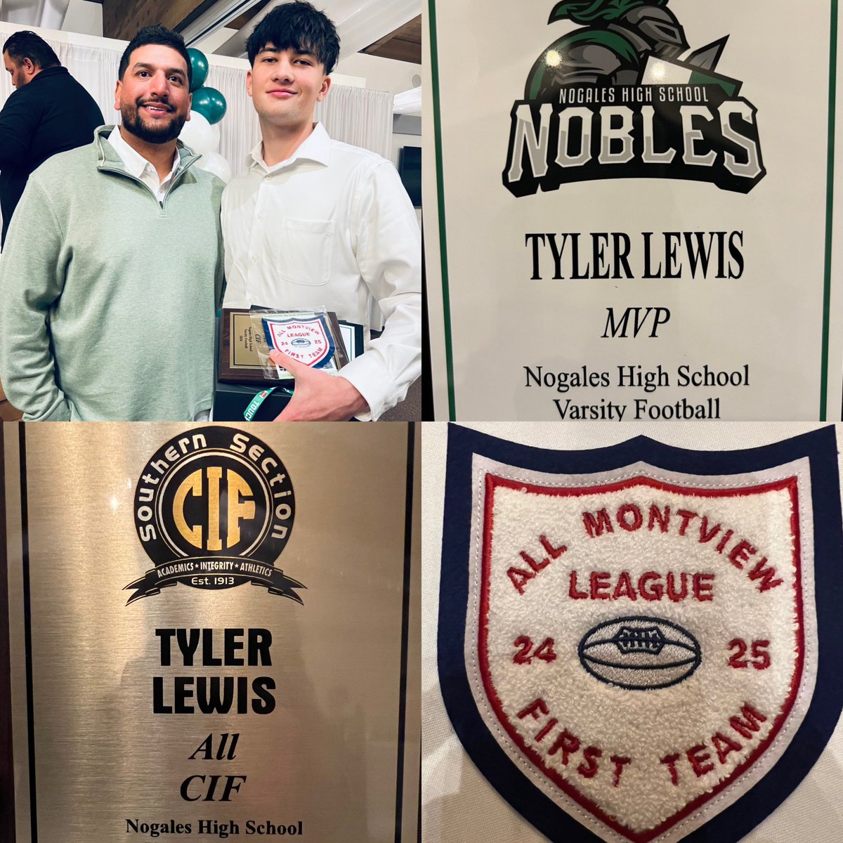 Blessed to receive my team’s MVP award. I am thankful for  my great teammates, coaches, teachers and administrators.  <a href="/NogalesNoblesFB/">Nogales High School Football</a>. <a href="/ScottCavi/">Scott Cavanias</a>  <a href="/TheMatt_V/">TheMatt_V</a>