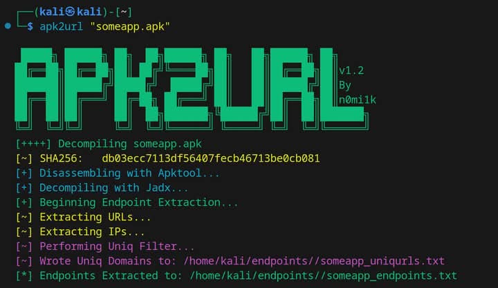 HackingTeam777's tweet image. 𝐀𝐩𝐤𝟐𝐮𝐫𝐥:-- apk2url extrae fácilmente puntos finales URL e IP de un archivo APK y realiza el filtrado en una salida .txt
github.com/n0mi1k/apk2url
#hackers #infosecurity #pentesting #redteam #ciberseguridad #infosec