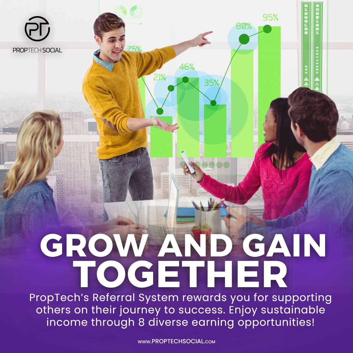 PropTechsocial's tweet image. 🤝 PropTech Referral System!
Support others&apos; success and enjoy 8 earning opportunities for sustainable income. Together, we grow and achieve! 🌟 

🚀 Start your journey now: PropTechSocial.com

#PropTechSocial #GrowTogether #ReferralRewards #EarnWithPurpose