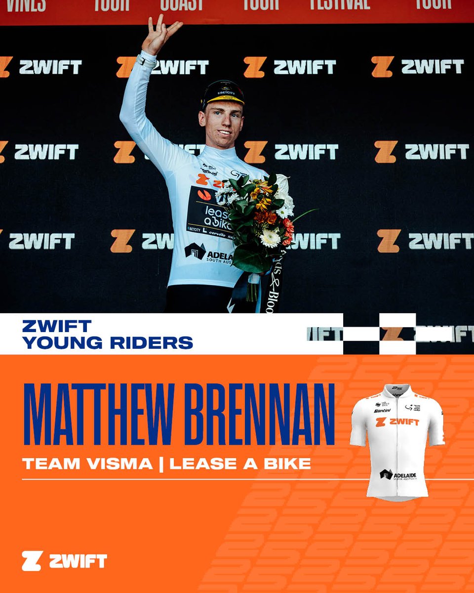 Santos Tour Down Under π΄π΄ββοΈ (@tourdownunder) on Twitter photo π€: Zwift Young Rider Jersey: Matthew Brennan | <a href="/vismaleaseabike/">Team Visma | Lease a Bike</a>
#TourDownUnder #CouchPeloton
<a href="/SantosLtd/">Santos</a> <a href="/GoZwift/">Zwift</a> <a href="/SANTINI_SMS/">Santini Cycling</a> <a href="/UCI_cycling/">UCI</a> <a href="/7Sport/">7Sport</a> π€: Zwift Young Rider Jersey: Matthew Brennan | <a href="/vismaleaseabike/">Team Visma | Lease a Bike</a>
#TourDownUnder #CouchPeloton
<a href="/SantosLtd/">Santos</a> <a href="/GoZwift/">Zwift</a> <a href="/SANTINI_SMS/">Santini Cycling</a> <a href="/UCI_cycling/">UCI</a> <a href="/7Sport/">7Sport</a>