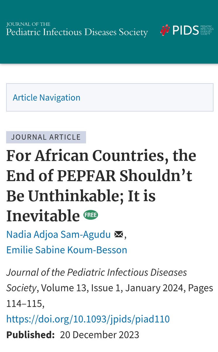 Nadia Adjoa Sam-Agudu, MD, CTropMed (@nasadoc) on Twitter photo Methinks a good time to share this letter I wrote with <a href="/emilie_skb/">Émilie KB 🇨🇲🇫🇷</a>
pubmed.ncbi.nlm.nih.gov/38118004/ Methinks a good time to share this letter I wrote with <a href="/emilie_skb/">Émilie KB 🇨🇲🇫🇷</a>
pubmed.ncbi.nlm.nih.gov/38118004/