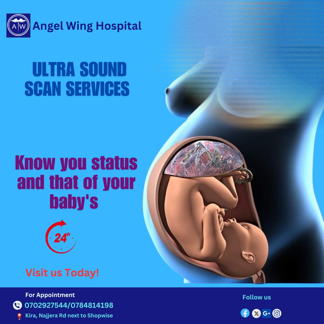 AngelwingHosp's tweet photo. Dear Expectant Mothers,

Your journey to motherhood is precious, and so is your health and that of your baby. At @AngelwingHosp we offer expert ultrasound services to ensure your pregnancy is progressing smoothly.
#HealthyMomHealthyBaby #PregnancyCare #UltrasoundServices #Trump https://t.co/MWo1FtSBZU