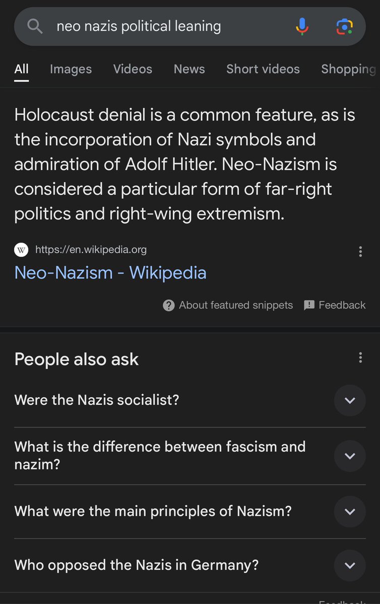 MarlonMuses's tweet photo. @freedomite @libsoftiktok Jesus. I’ll ABC it for you.
 
In general Right=Republican.

Nazis didn’t vote for Harris. Nazis didn’t vote for Obama. It’s not that complicated. “Who are neo-nazis voting for? I’ll vote for the opposite.” That’s it. Whatever they want? Not generally considered good. https://t.co/c2k83Zfk6i