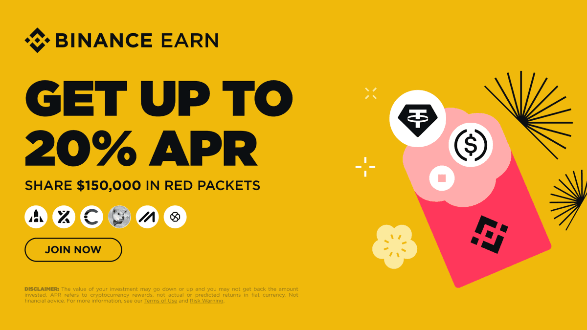 Join #Contentos $COS in the #Binance Earn Lunar New Year Festival! 🧧

Get Up to 20% APR and a Share of $150,000 Red Packet Pool!

Binance Announcement 👇

binance.com/en/support/ann…