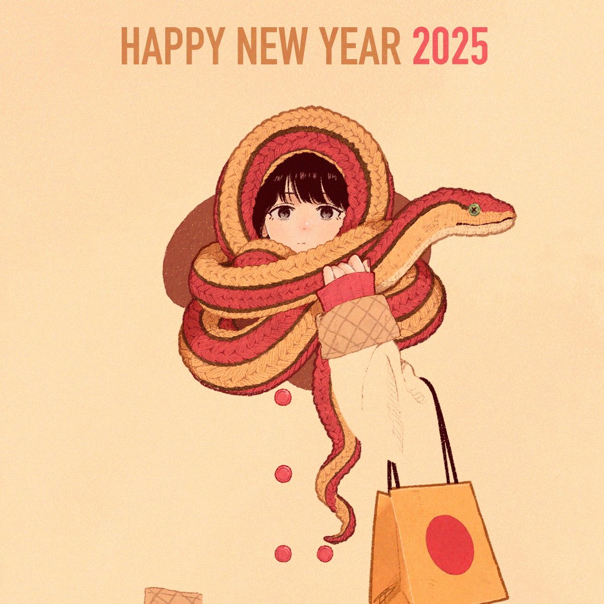 今年の年賀状のヘビの編み物
可愛いので見て下さい。