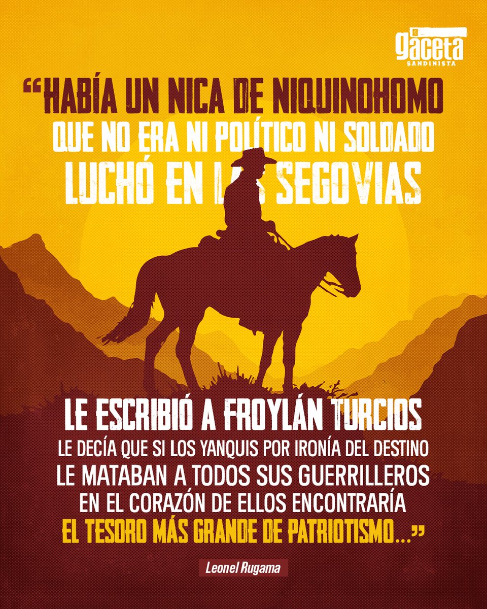 🔴⚫️Había un nica de Niquinohomo que no era ni político ni soldado, luchó en Las Segovias...