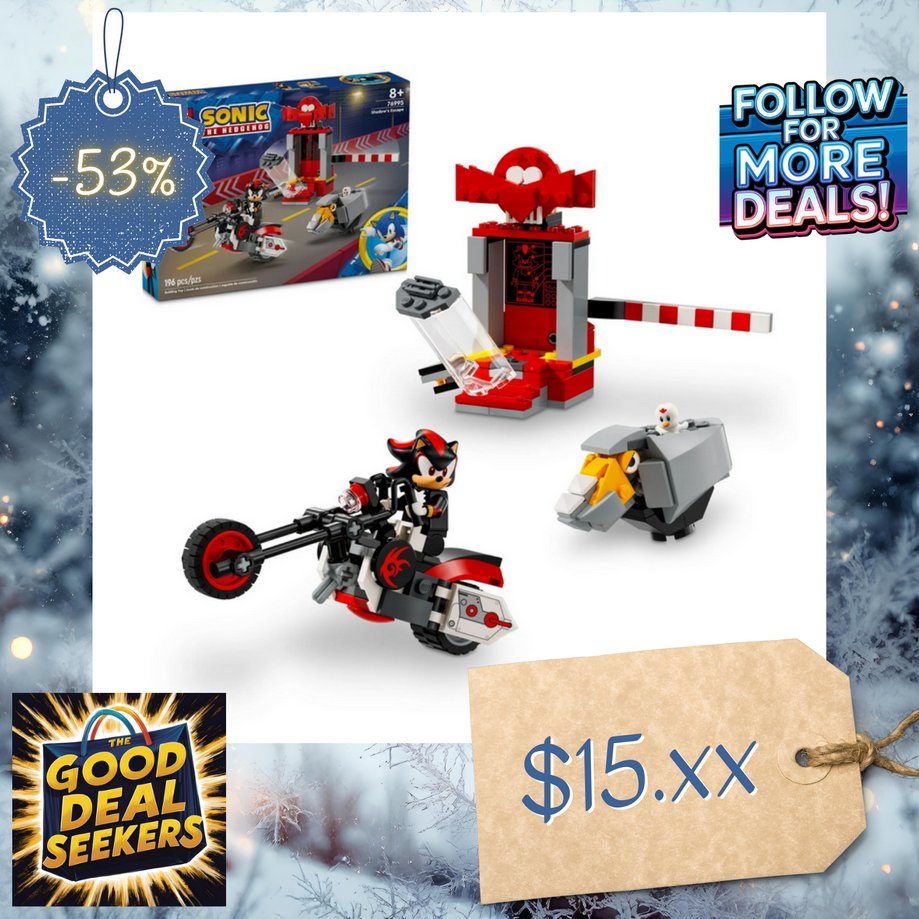 GoodDealSeekers's tweet image. 👉 My kid loves this kit! 53% Off! Shadow the Hedgehog Escape Building Set Only $15.xx! ⭐

👉 mavely.app.link/e/l1YwOmkhkQb

#Toys #BuildingSets #Shopping #KidsGames