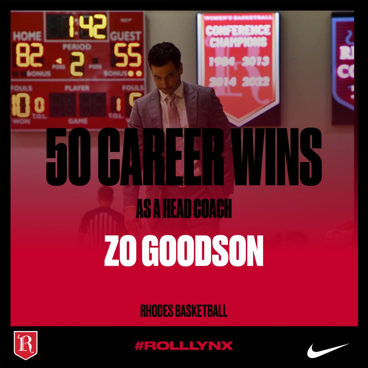 Rhodes Men's Basketball (@rhodeslynxmbb) on Twitter photo 50!!! π₯π
With yesterdayβs win over Centre, Coach Zo Goodson reached his 50th win at Rhodes.
#RollLynx #LRD #d3hoops <a href="/RhodesAthletics/">Rhodes Athletics</a> 50!!! π₯π
With yesterdayβs win over Centre, Coach Zo Goodson reached his 50th win at Rhodes.
#RollLynx #LRD #d3hoops <a href="/RhodesAthletics/">Rhodes Athletics</a>