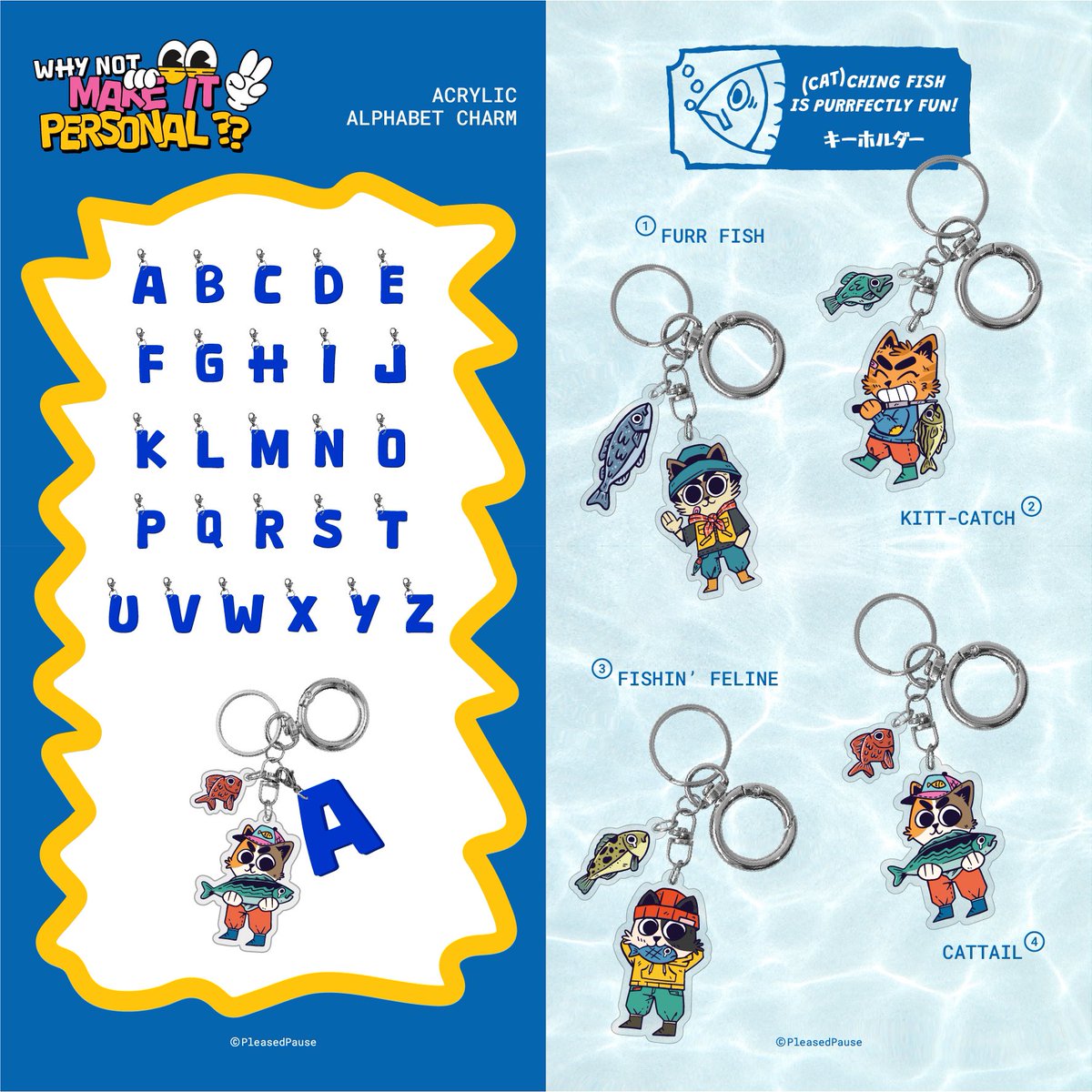 pleasedpause's tweet image. Halooo!
Aku jual ready stock keychain akrilik temanya kucing lagi mancing ikan 😺🎣🐠 ada 4 ilustrasi yang bisa dipilih.

Ada 2 pilihan, keychain only dan with custom Alphabet. Uda print 2 sisi juga ya.

Kalo ada yang interest boleh drop ur @ nanti aku tag.
Thank you 💕
