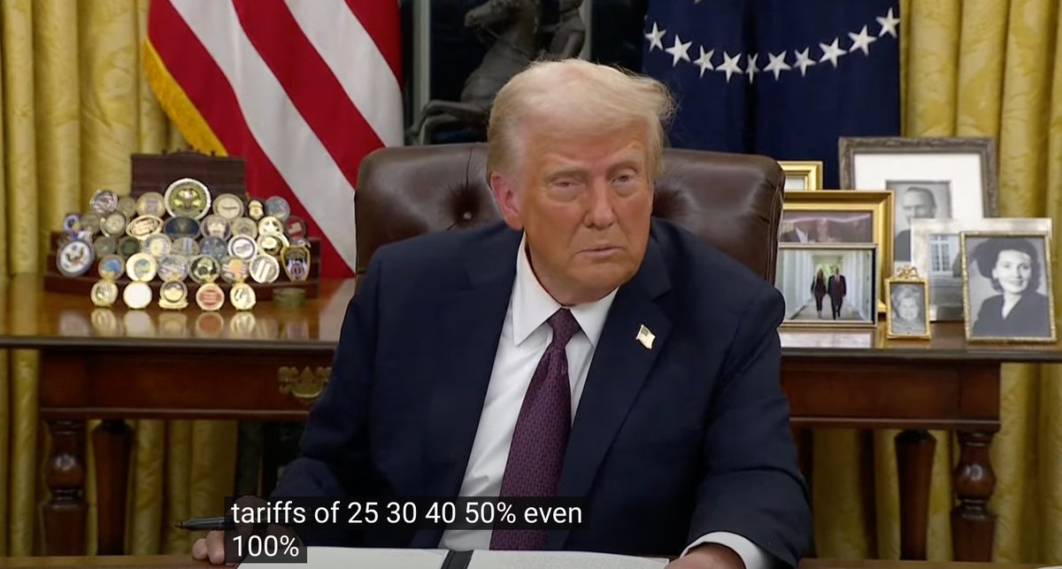 川普剛剛在白宮總統辦公室公開威脅，中國如果不批准出售TikTok給美國企業，在他看來就是釋出某種「敵意」，那麼他可能將對中國的進口商品課稅20%30%40%50%，最高100%。