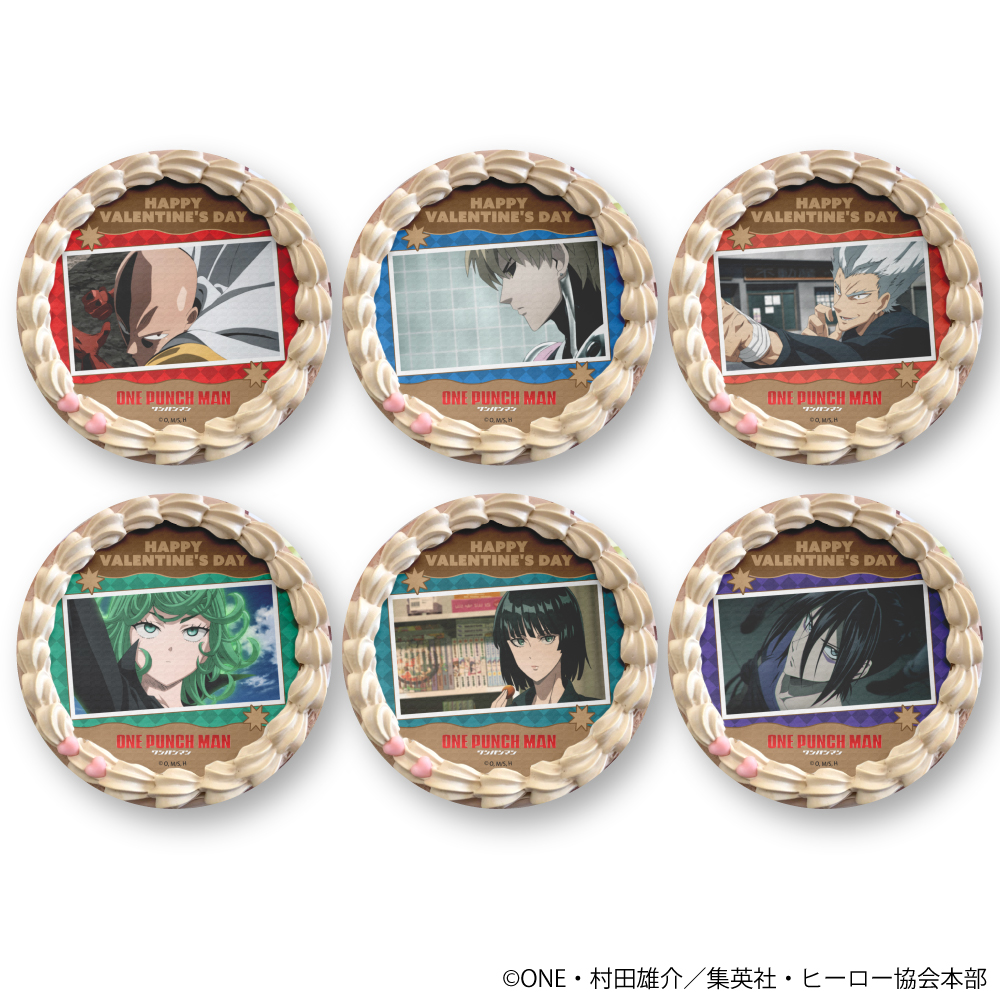 ワンパンマン」のバレンタインケーキ＆マカロンが発売決定 ケーキは全6