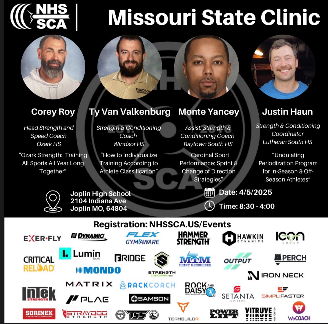 Excited to present at the NHSSCA Missouri State Clinic with these all-stars!!

nhssca.us/event/2025-nhs…