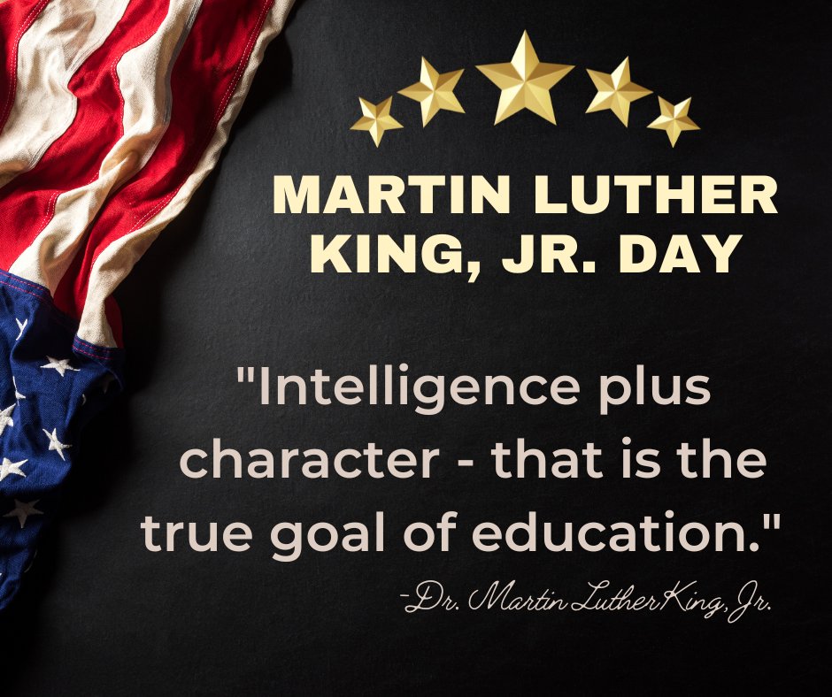 Today, we honor Dr. Martin Luther King Jr.’s legacy of equality, justice, and peace. 💙

"The function of education is to teach one to think intensively and to think critically. Intelligence plus character – that is the goal of true education."

#MLKDay #DreamBig #PACEHighSchool