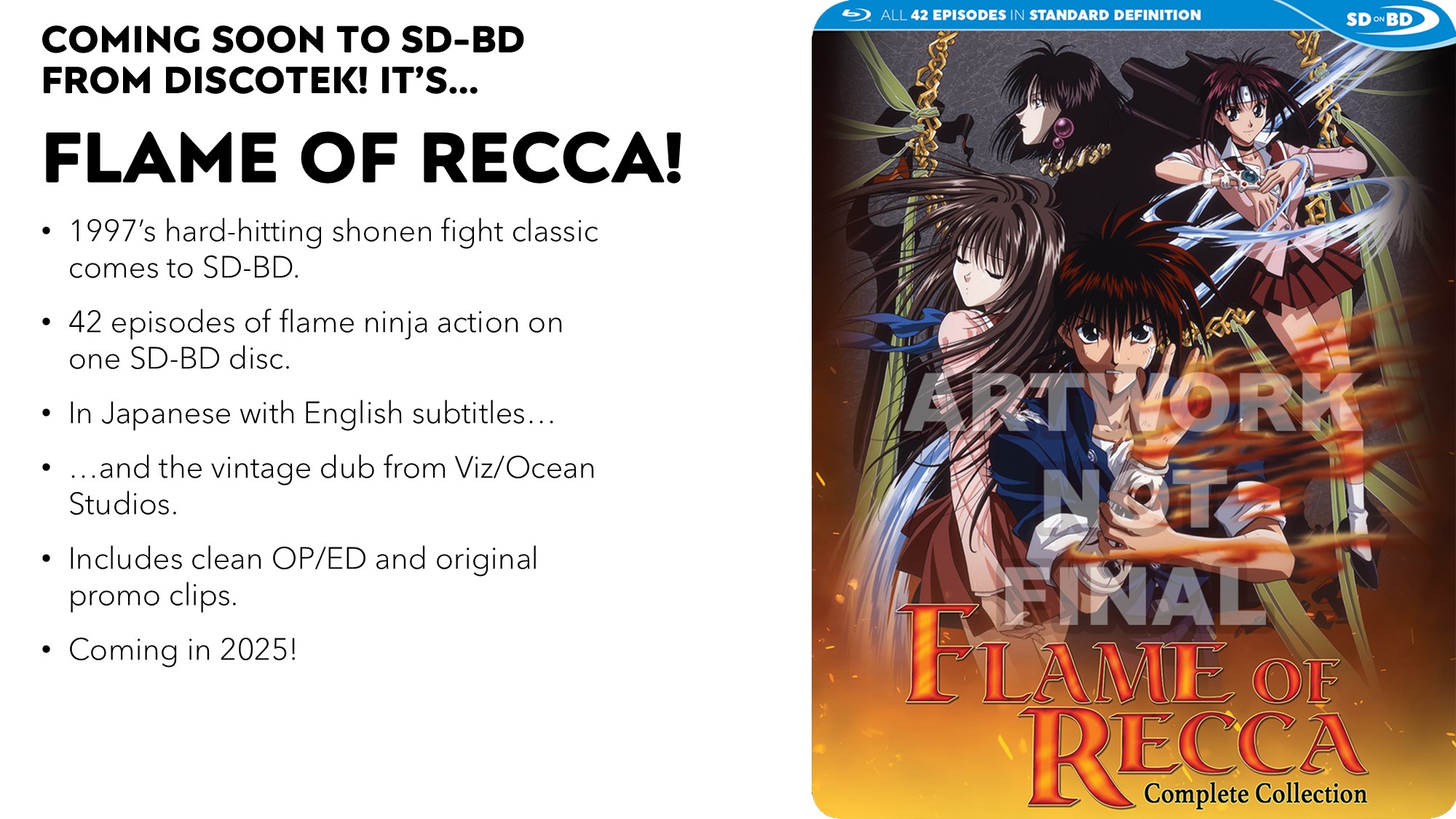 flame of recca discotek media visual
