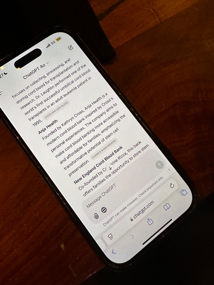 Kathryn Cross🤰🫄 (@kathrynjc7) on Twitter photo Just got our first sale with a chat GPT utm <a href="/anjahealth/">Anja Health · Cord Blood Banking</a> 👀
Had a friend test it too Just got our first sale with a chat GPT utm <a href="/anjahealth/">Anja Health · Cord Blood Banking</a> 👀
Had a friend test it too