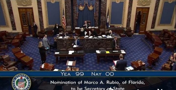 被中国制裁的卢比奥被参议院以全票通过确认为美国国务卿，川普已双方确认的出国访问国家是中国，届时川普将带卢比奥和闺蜜马同行。中国为确认卢比奥可顺利入境，中国外交部和官方以及海外亲共媒体一律将被制裁的卢比奥改名为鲁比奥。 既然连姓都不是卢而是鲁了，当初的制裁就成了历史文件了。