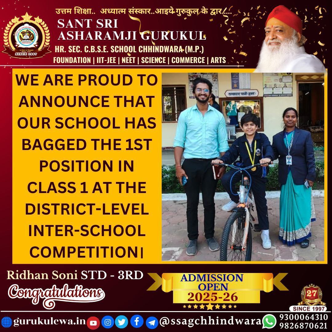 Khush34510326's tweet photo. Education nurtures thinking, morality, integrity, and self-confidence. Sant Shri Asharamji Gurukul is #NurturingYoungMinds with the aim to create well-rounded individuals ready to progress in life and  Building Future with holistic development. https://t.co/EKtKgqGEJZ
