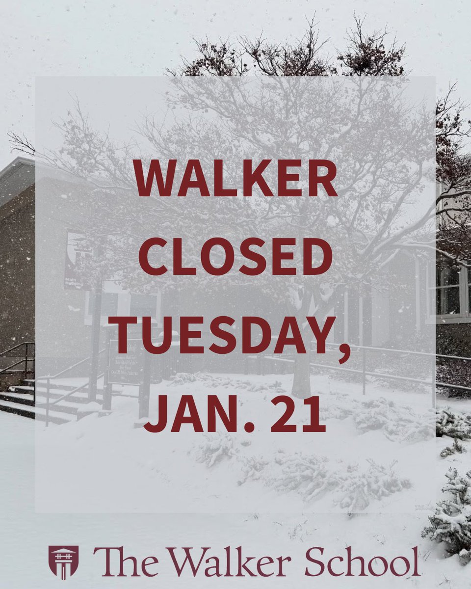 Governor Kemp has declared a State of Emergency due to expected winter weather tomorrow. As a result, Walker will be closed tomorrow, Jan. 21. All after-school activities are also canceled, including games and practices.

We hope you all remain warm and safe. #OneWalker