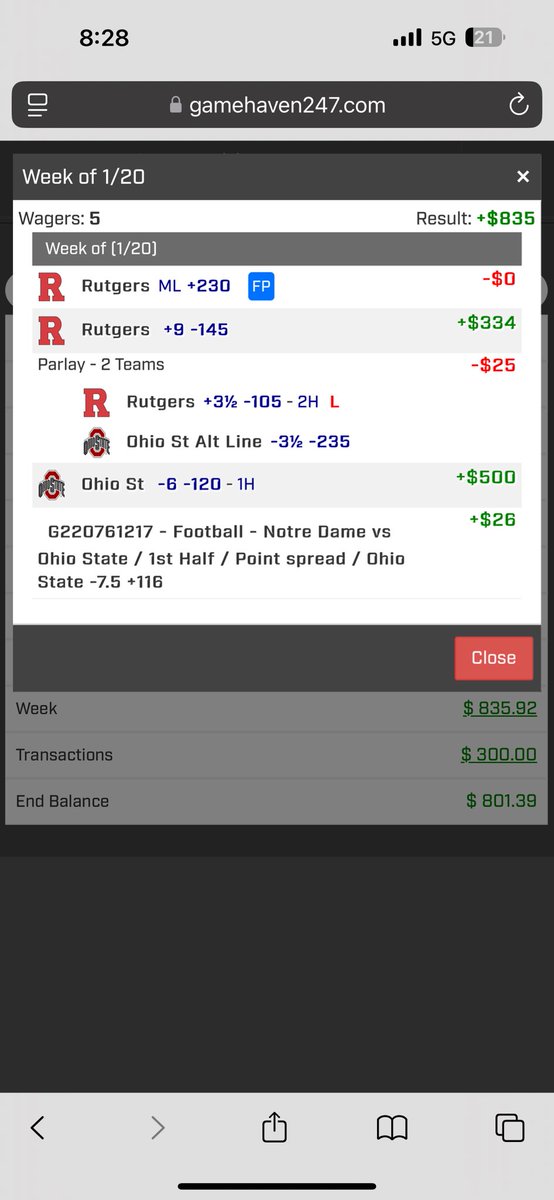 Sorry guys been quiet. New betting week started today and this is what we’re up already… sorry for not posting. Was in the lab too hard.